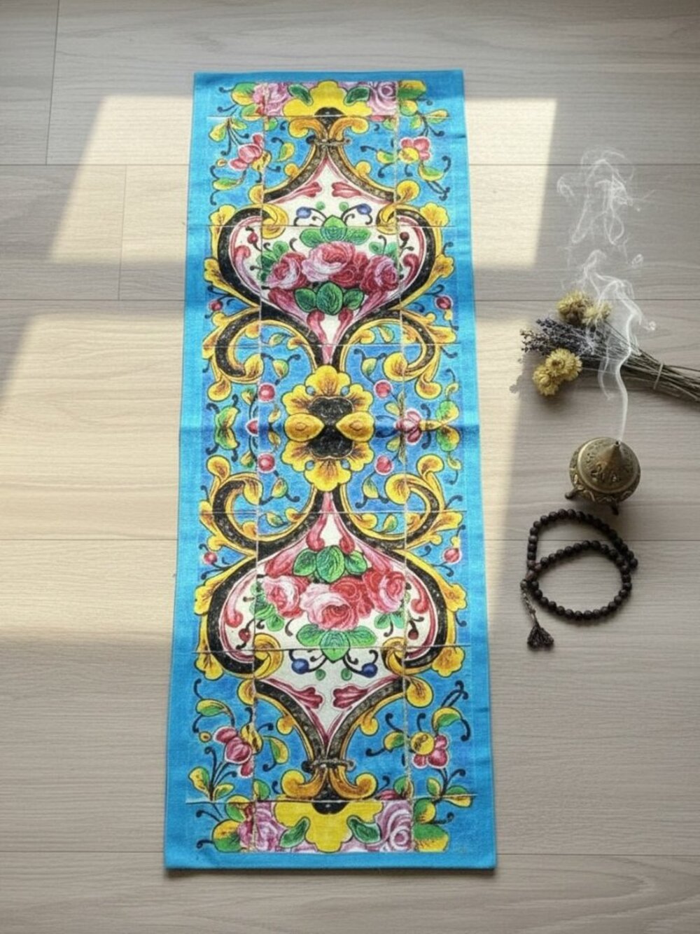 Rose Tile Prayer Runner